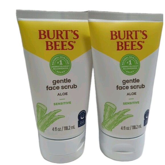 (2-Pack) Burt's Bees Sensitive Solutions Gentle Face Scrub Aloe 4 oz NEW Burts - Picture 3 of 6